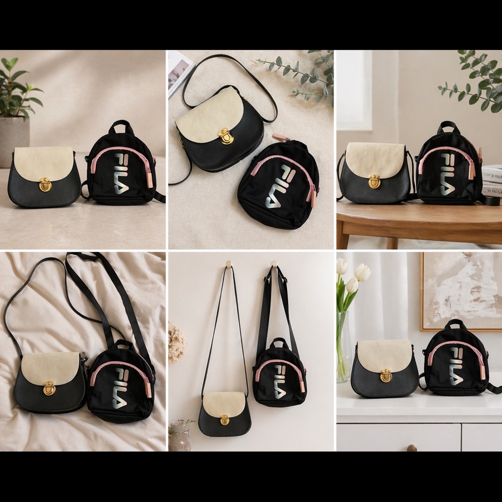 Two piece kids Crossbody bags bundle church+purse fila mini pre-owned girl bags